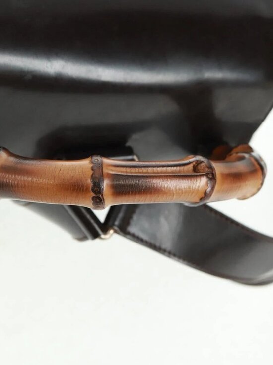 GUCCI Bamboo Backpack Nylon Brown Silver 003 1119 0016 Auth 161351 main image 11